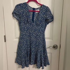 Princess Polly The Sting Blue Floral Mini Dress